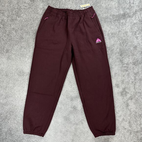 Nike ACG Therma-FIT Pants Mens Medium Maroon Repel Loose Fit Tapered FV8650-652 - Picture 2 of 15